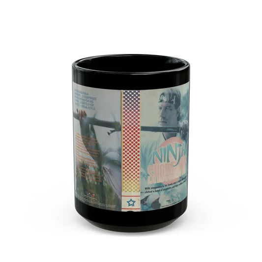 NINJA SHOWDOWN (VHS COVER) - Black Coffee Mug 15oz - Go Mug Yourself