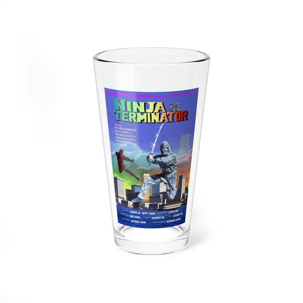 NINJA TERMINATOR 1986 Movie Poster - Pint Glass 16oz-16oz-Go Mug Yourself