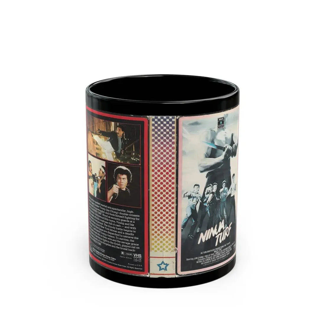 NINJA TURF RCA HOME VIDEO (VHS COVER) - Black Coffee Mug 11oz - Go Mug Yourself