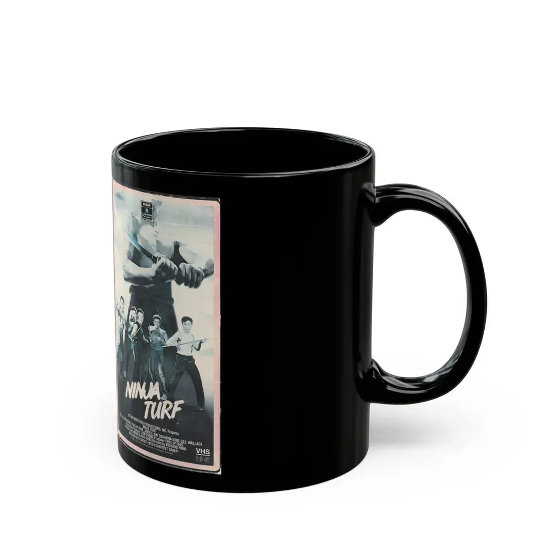 NINJA TURF RCA HOME VIDEO (VHS COVER) - Black Coffee Mug - Go Mug Yourself