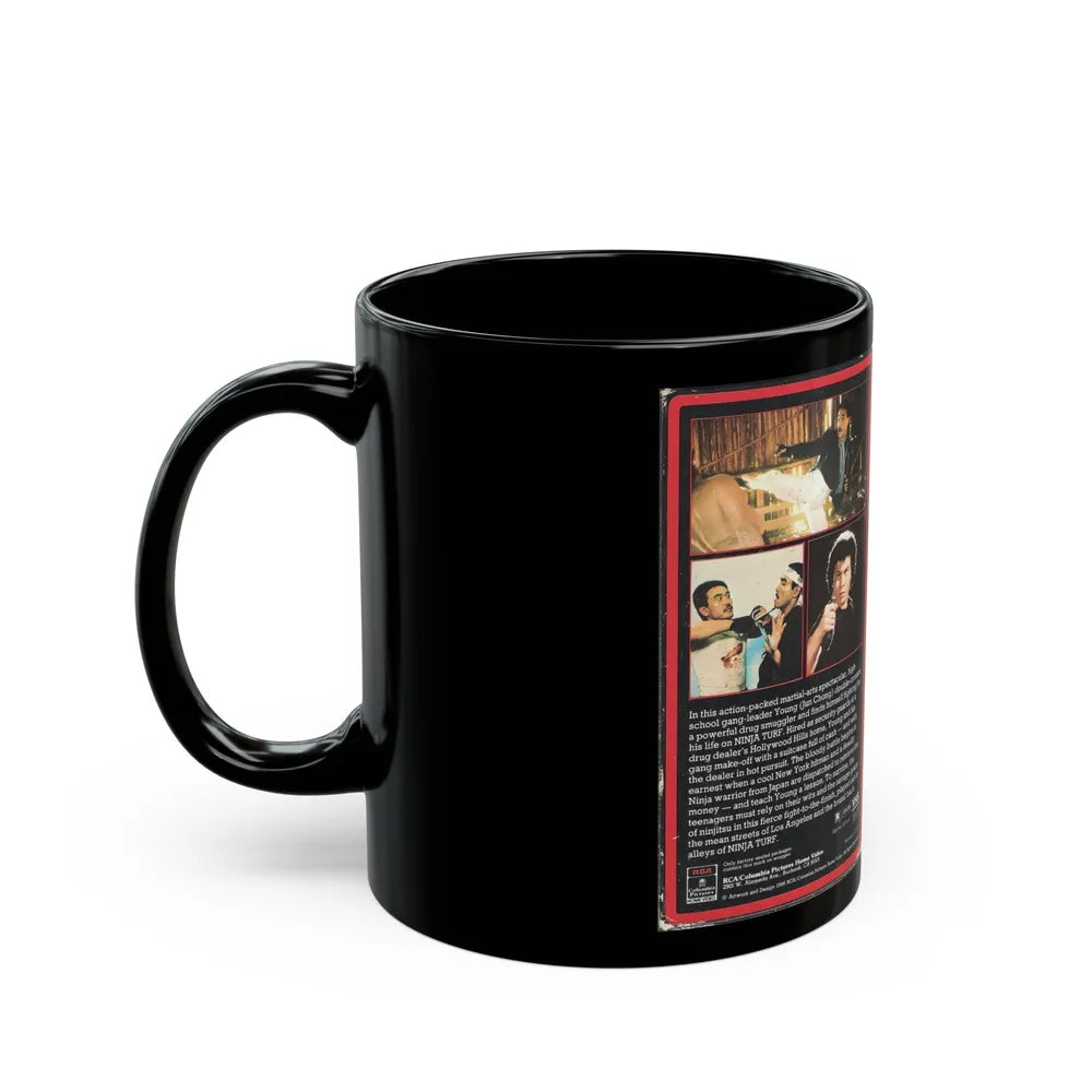 NINJA TURF RCA HOME VIDEO (VHS COVER) - Black Coffee Mug-Go Mug Yourself