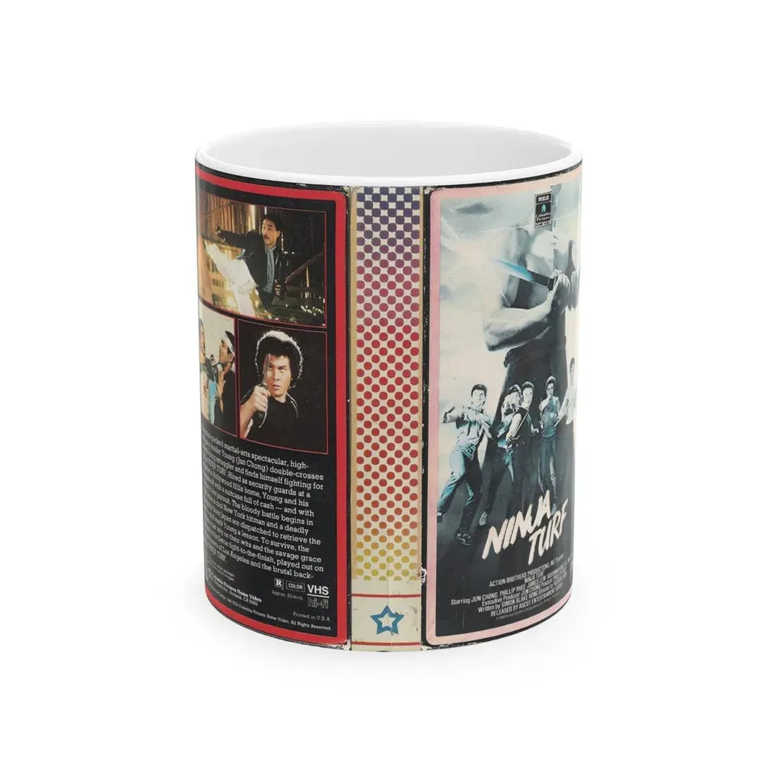 NINJA TURF RCA HOME VIDEO (VHS COVER) - White Coffee Mug 11oz - Go Mug Yourself