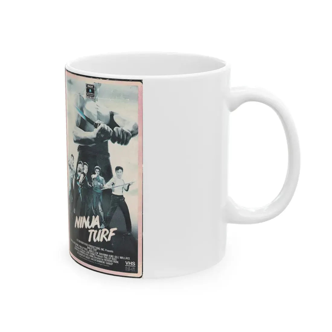 NINJA TURF RCA HOME VIDEO (VHS COVER) - White Coffee Mug - Go Mug Yourself