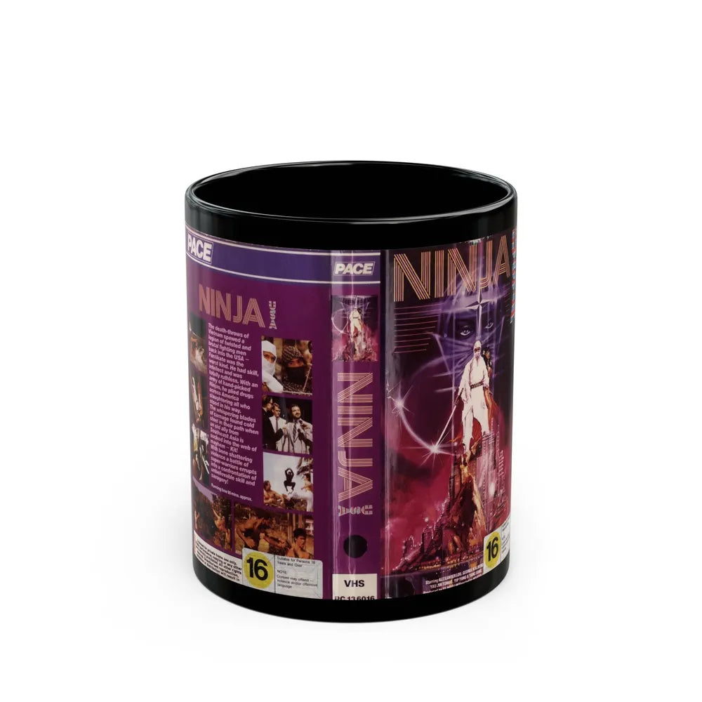 NINJA USA (VHS COVER) - Black Coffee Mug-11oz-Go Mug Yourself