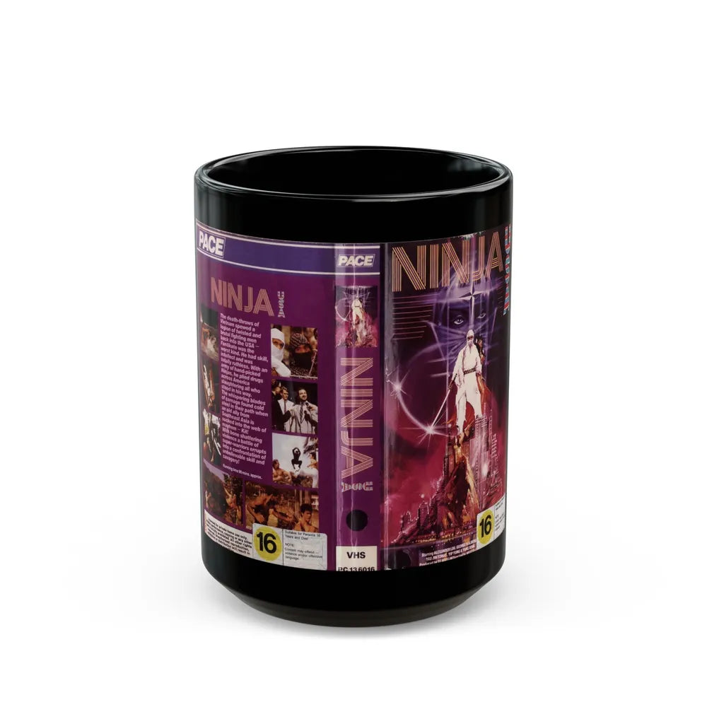 NINJA USA (VHS COVER) - Black Coffee Mug-15oz-Go Mug Yourself