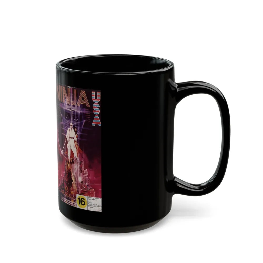 NINJA USA (VHS COVER) - Black Coffee Mug-Go Mug Yourself