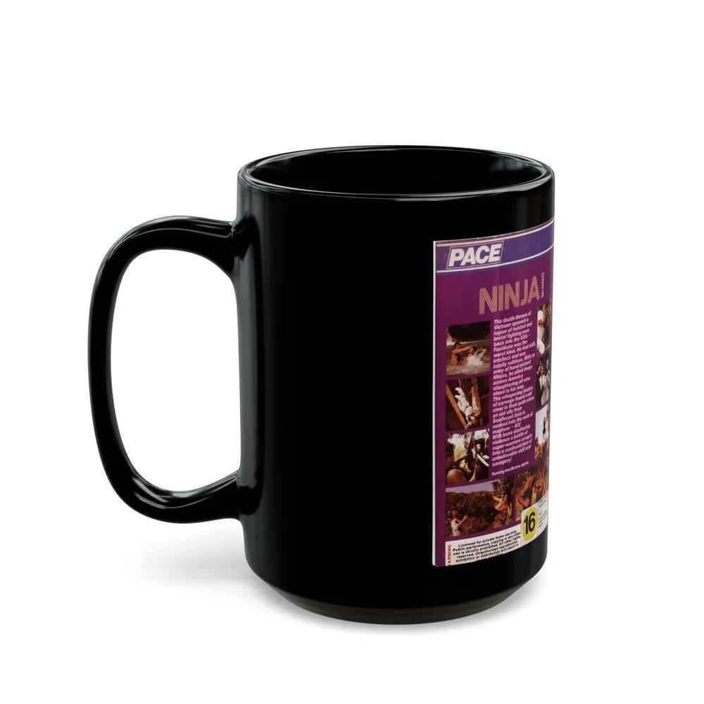 NINJA USA (VHS COVER) - Black Coffee Mug-Go Mug Yourself