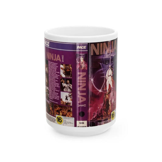 NINJA USA (VHS COVER) - White Coffee Mug-15oz-Go Mug Yourself