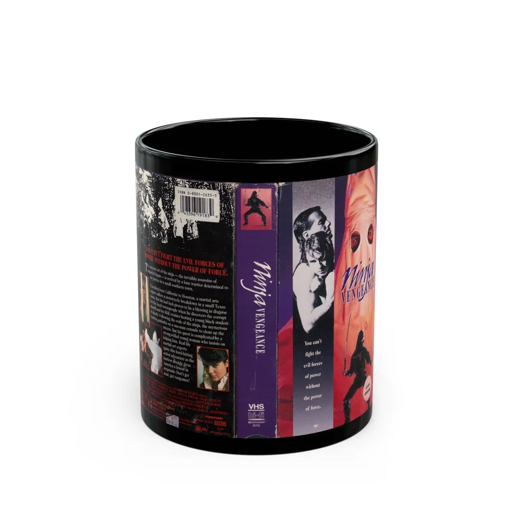 NINJA VENGEANCE (VHS COVER) - Black Coffee Mug-11oz-Go Mug Yourself