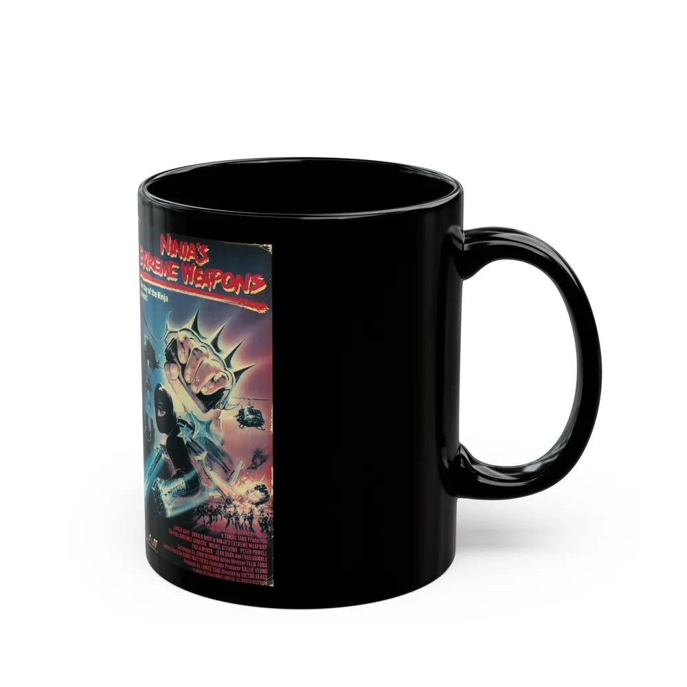 NINJAS EXTREME WEAPONS (VHS COVER) - Black Coffee Mug-Go Mug Yourself