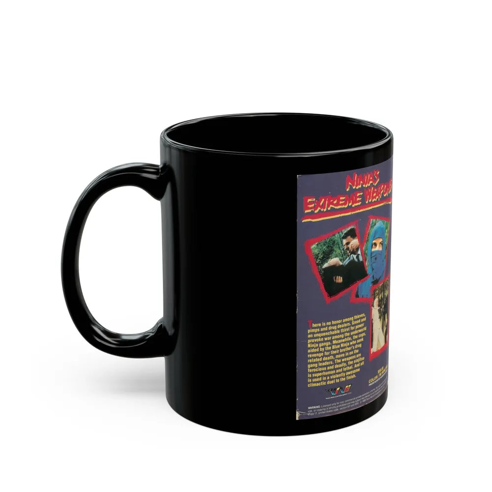 NINJAS EXTREME WEAPONS (VHS COVER) - Black Coffee Mug-Go Mug Yourself