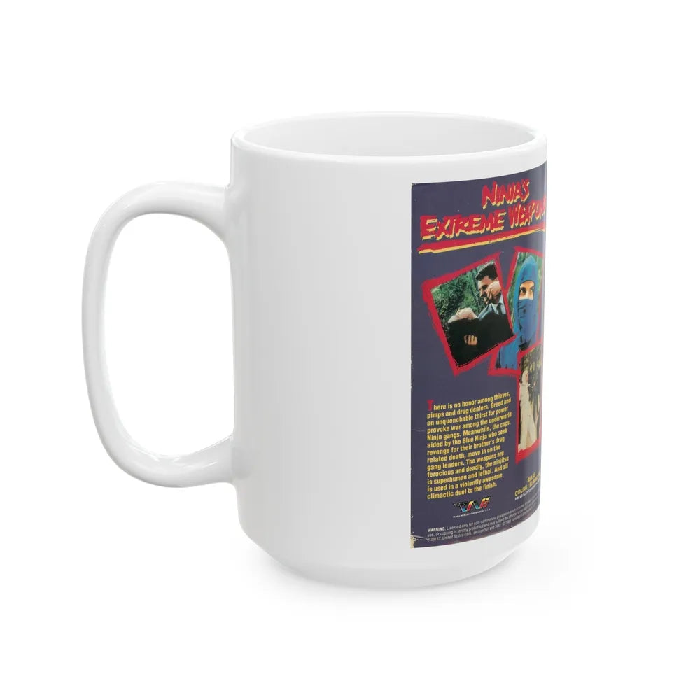 NINJAS EXTREME WEAPONS (VHS COVER) - White Coffee Mug-Go Mug Yourself