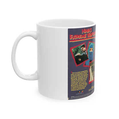 NINJAS EXTREME WEAPONS (VHS COVER) - White Coffee Mug-Go Mug Yourself