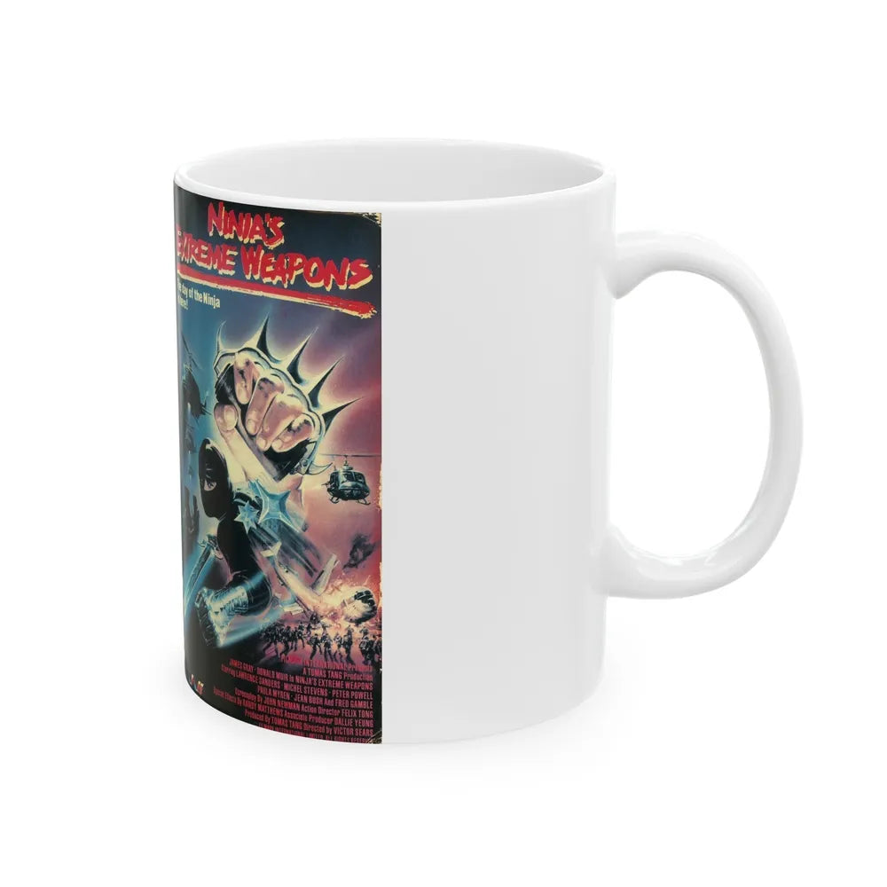 NINJAS EXTREME WEAPONS (VHS COVER) - White Coffee Mug-Go Mug Yourself