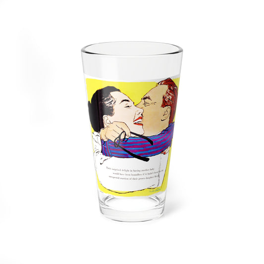 Ninth-Inning Baby, Woman's Day, August 1958 (Magazine Illustration) Pint Glass 16oz-16oz-Go Mug Yourself