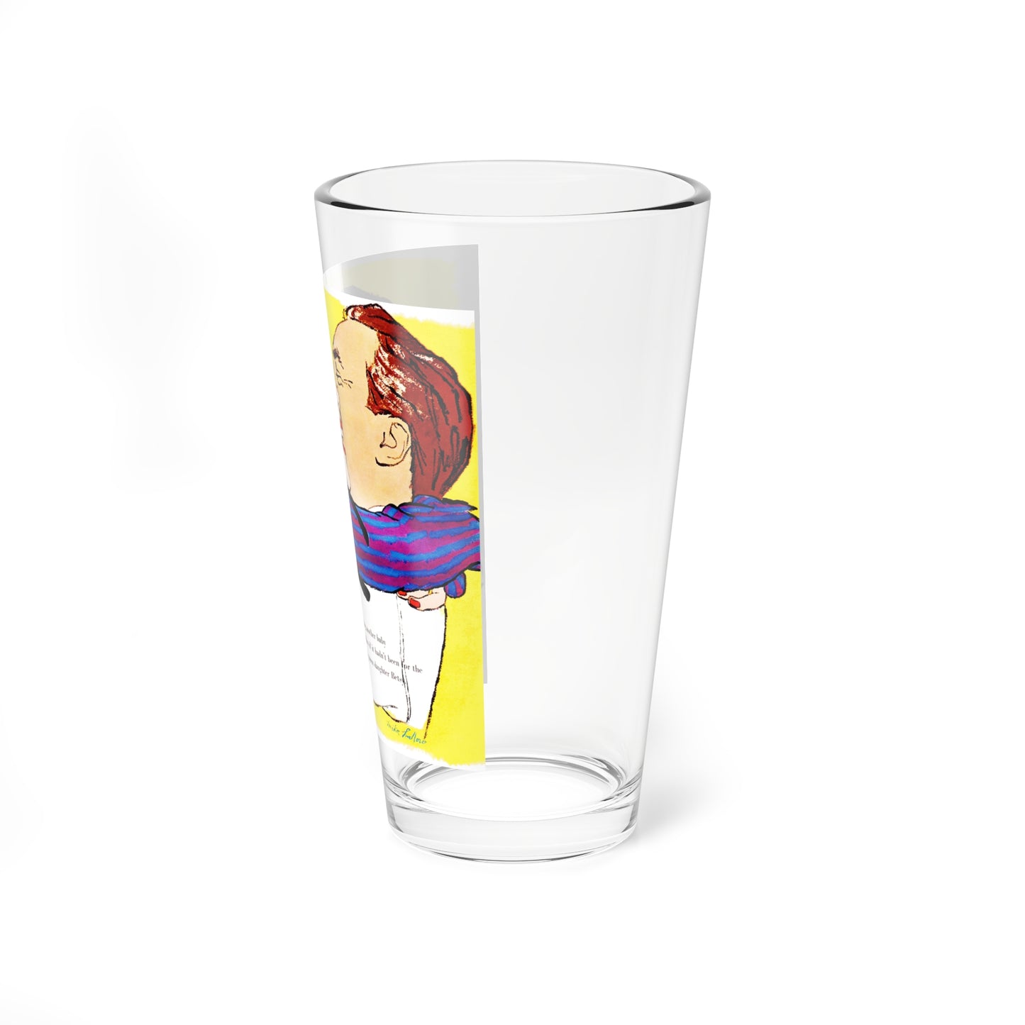 Ninth-Inning Baby, Woman's Day, August 1958 (Magazine Illustration) Pint Glass 16oz-Go Mug Yourself