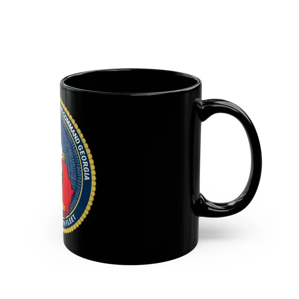 NIOC Georgia Commander Tenth Fleet (U.S. Navy) Black Coffee Mug-Go Mug Yourself