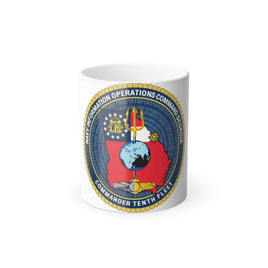 NIOC Georgia Commander Tenth Fleet (U.S. Navy) Color Changing Mug 11oz-11oz-Go Mug Yourself