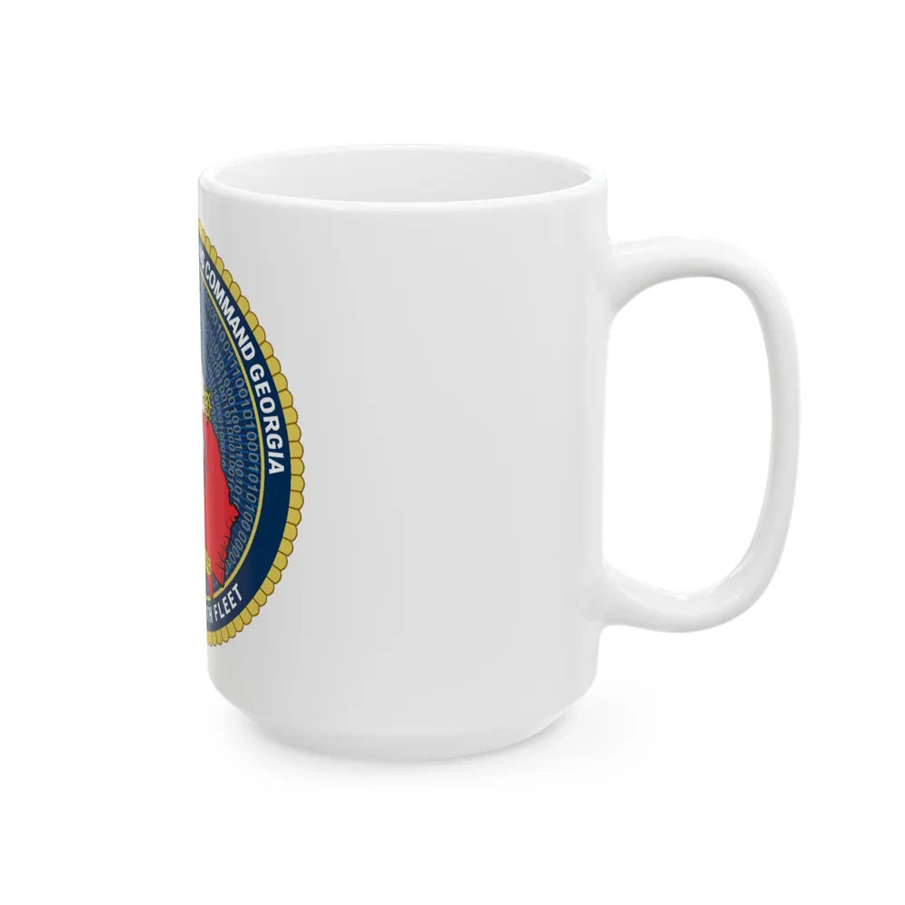 NIOC Georgia Commander Tenth Fleet (U.S. Navy) White Coffee Mug-Go Mug Yourself