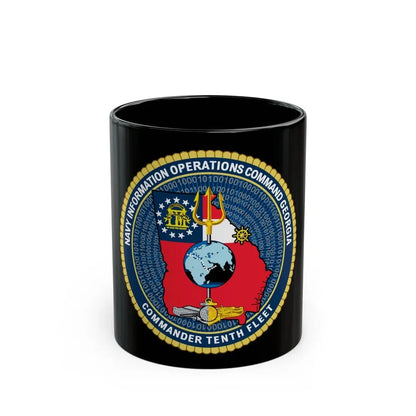 NIOC Georgia Commander Tenth Fleet (U.S. Navy) Black Coffee Mug 11oz - Go Mug Yourself