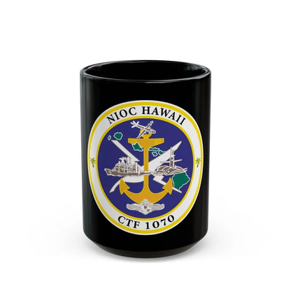 NIOC Hawaii CFT 1070 (U.S. Navy) Black Coffee Mug-15oz-Go Mug Yourself