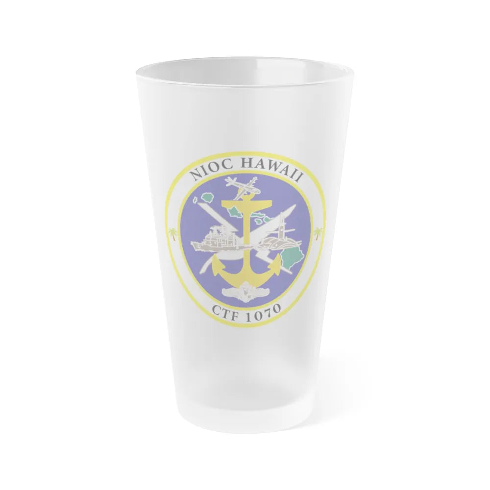 NIOC Hawaii CFT 1070 (U.S. Navy) Frosted Pint Glass 16oz-Go Mug Yourself