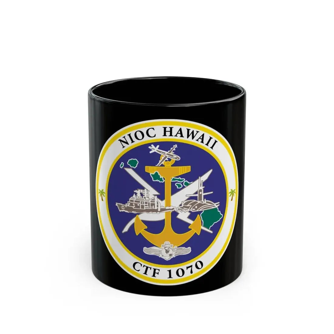 NIOC Hawaii CFT 1070 (U.S. Navy) Black Coffee Mug 11oz - Go Mug Yourself