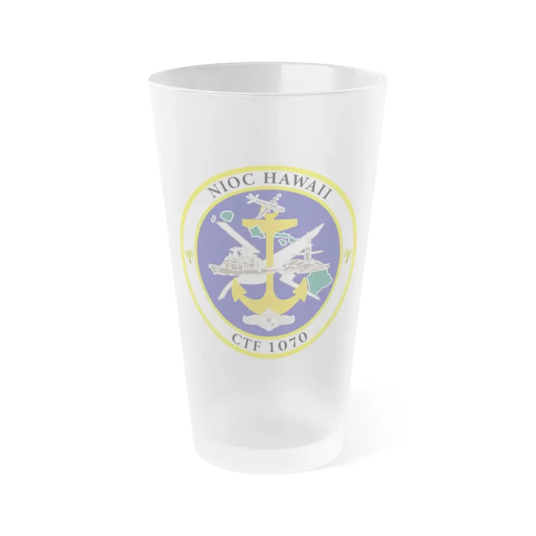 NIOC Hawaii CFT 1070 (U.S. Navy) Frosted Pint Glass 16oz Default Title - Go Mug Yourself