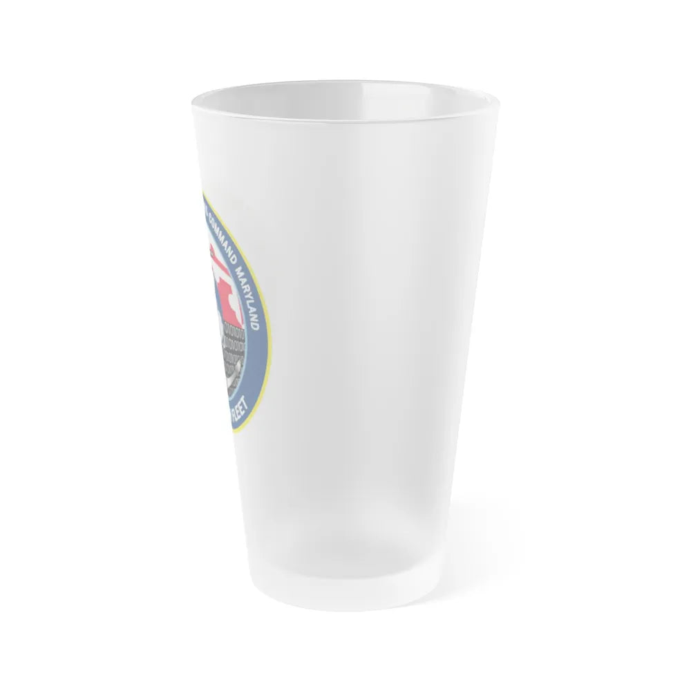 NIOC Maryland (U.S. Navy) Frosted Pint Glass 16oz-Go Mug Yourself