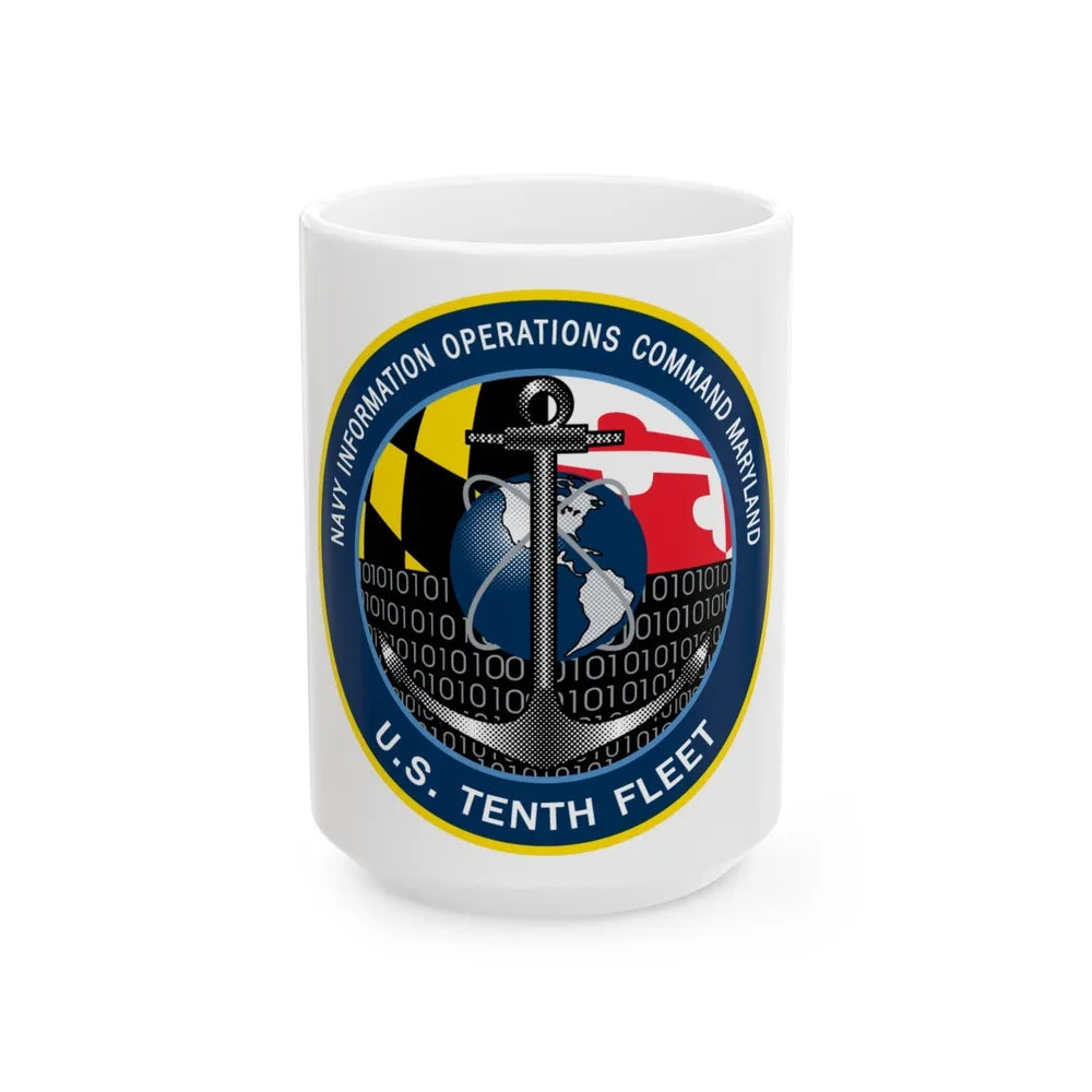 NIOC Maryland (U.S. Navy) White Coffee Mug-15oz-Go Mug Yourself