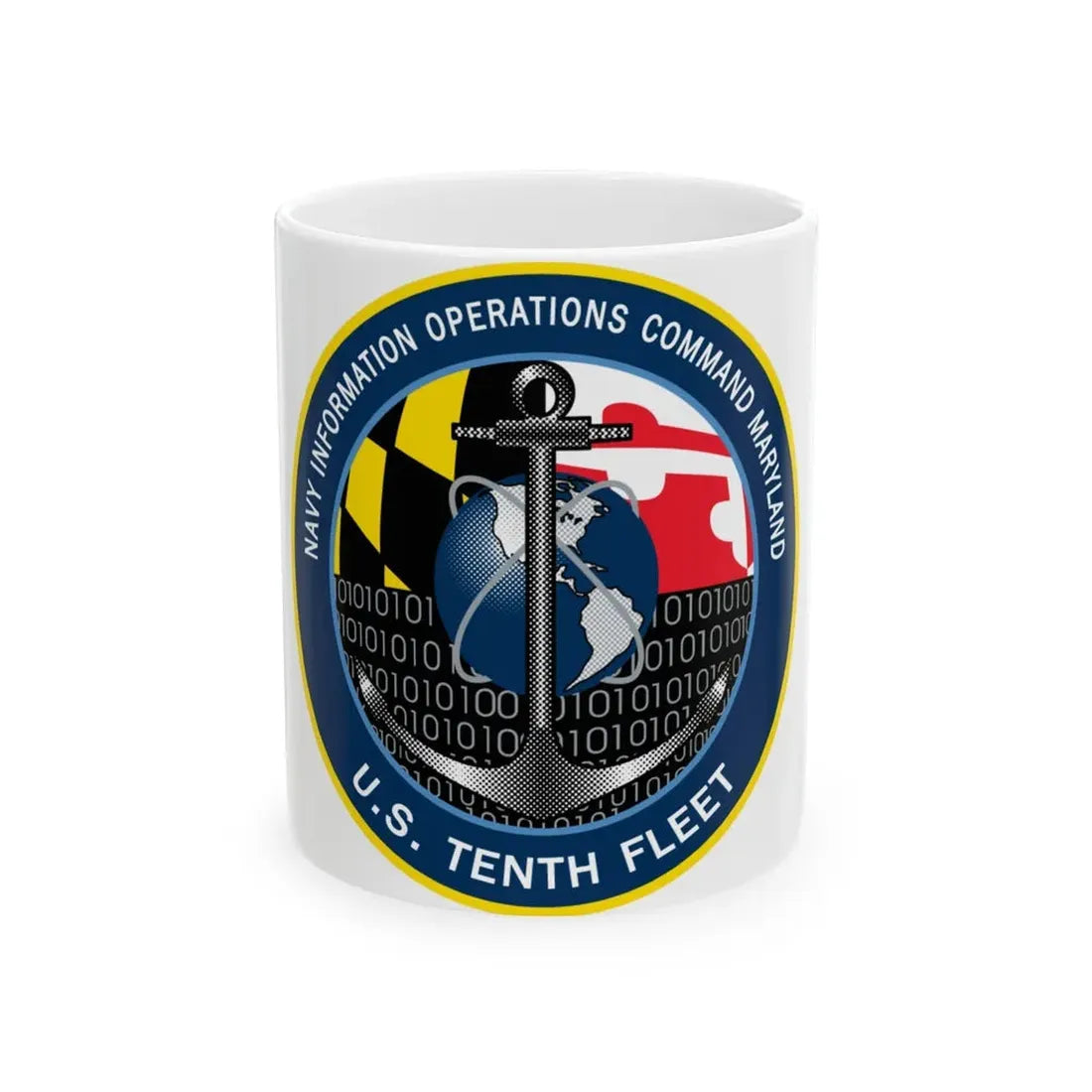 NIOC Maryland (U.S. Navy) White Coffee Mug 11oz - Go Mug Yourself