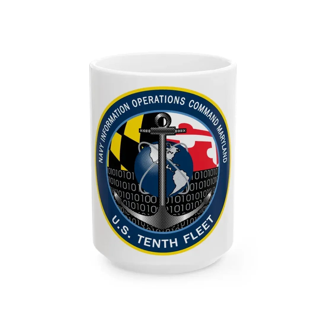 NIOC Maryland (U.S. Navy) White Coffee Mug 15oz - Go Mug Yourself