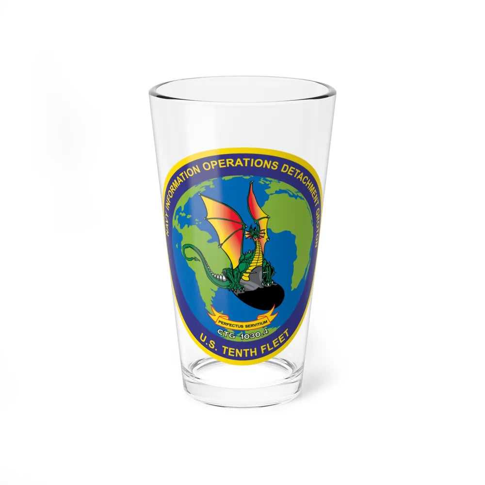 NIOD Navy Info Oper Detachment Groton 10th Fleet (U.S. Navy) Pint Glass 16oz-16oz-Go Mug Yourself