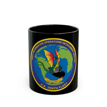 NIOD Navy Info Oper Detachment Groton 10th Fleet (U.S. Navy) Black Coffee Mug 11oz - Go Mug Yourself