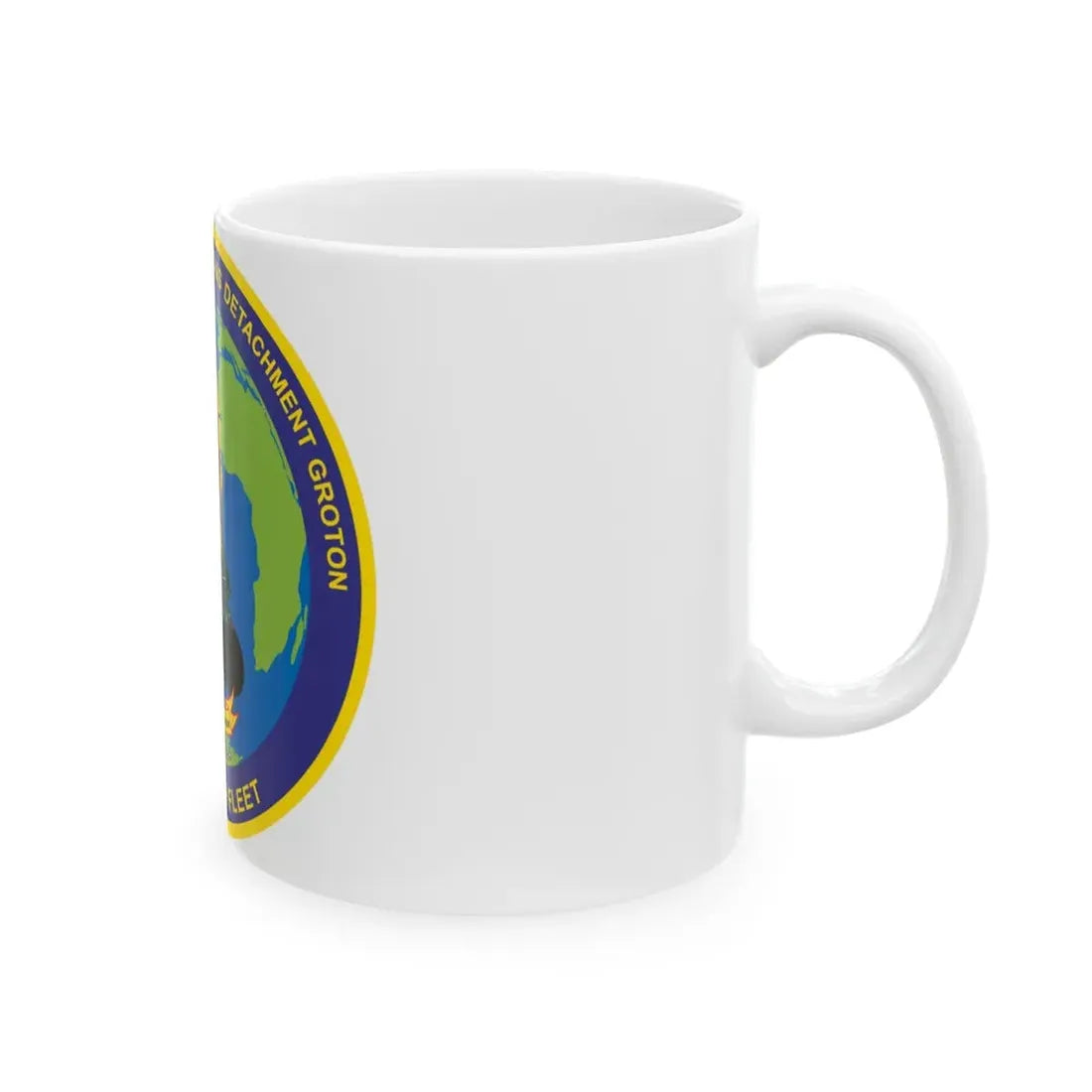 NIOD Navy Info Oper Detachment Groton 10th Fleet (U.S. Navy) White Coffee Mug - Go Mug Yourself