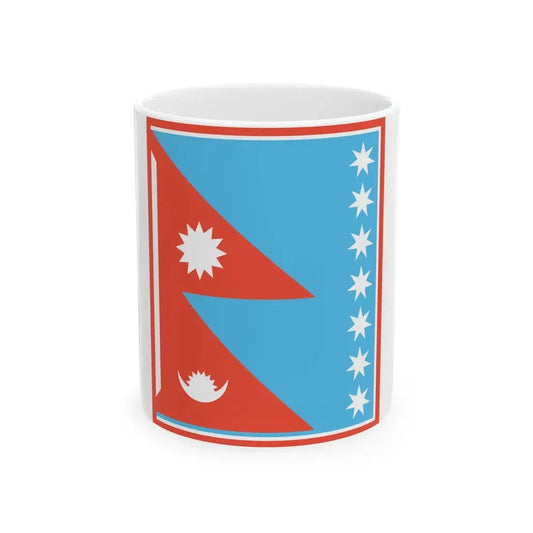 Nishankalika Flag of Bagale Thapa clan (Nepal) White Coffee Mug 11oz - Go Mug Yourself