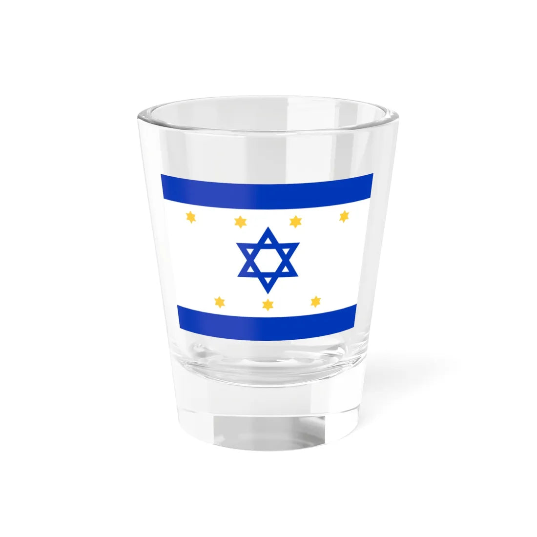 Nissim Sabahs Israel Flag Proposal 1949 (Israel) Shot Glass 1.5oz 1.5oz - Go Mug Yourself