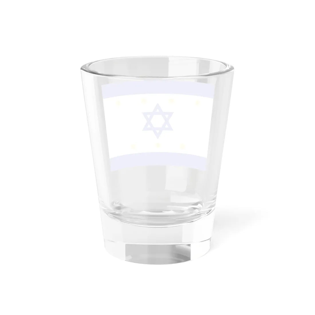 Nissim Sabahs Israel Flag Proposal 1949 (Israel) Shot Glass 1.5oz - Go Mug Yourself