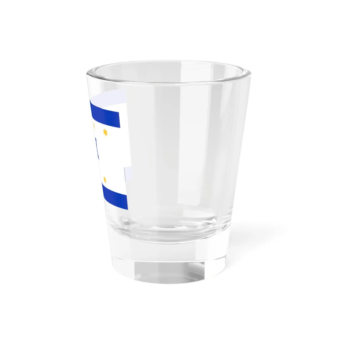 Nissim Sabahs Israel Flag Proposal 1949 (Israel) Shot Glass 1.5oz - Go Mug Yourself