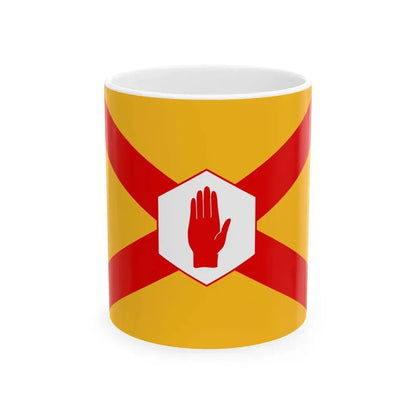 Niulsterpaddyscrosshexagon (Ireland) White Coffee Mug 11oz - Go Mug Yourself