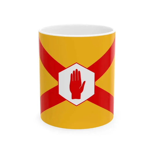 Niulsterpaddyscrosshexagon (Ireland) White Coffee Mug 11oz - Go Mug Yourself