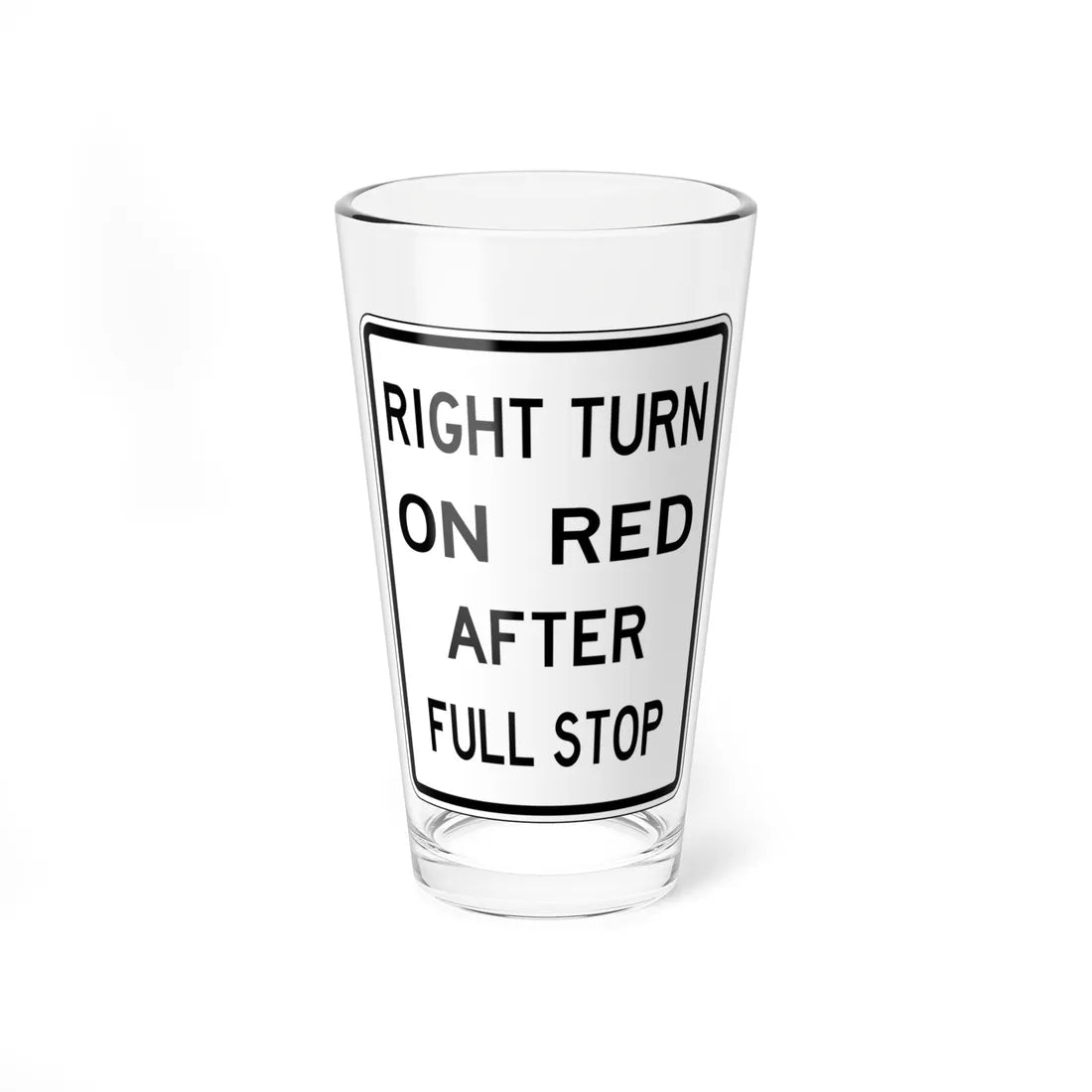 NJ Road sign RNJ10-11I (New Jersey) (Road Sign) Pint Glass 16oz 16oz - Go Mug Yourself