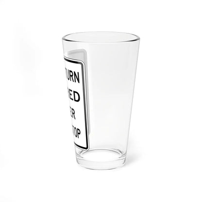 NJ Road sign RNJ10-11I (New Jersey) (Road Sign) Pint Glass 16oz - Go Mug Yourself