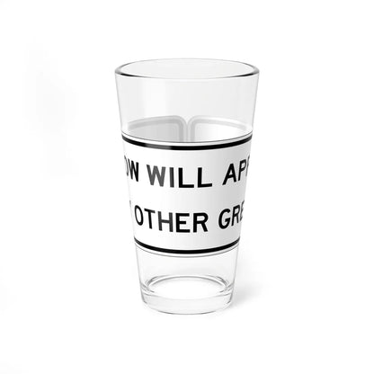 NJ Road sign RNJ10-12A (New Jersey) (Road Sign) Pint Glass 16oz 16oz - Go Mug Yourself