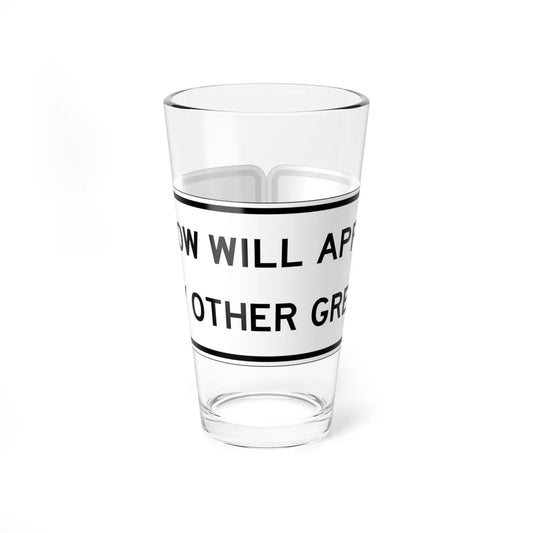 NJ Road sign RNJ10-12A (New Jersey) (Road Sign) Pint Glass 16oz 16oz - Go Mug Yourself