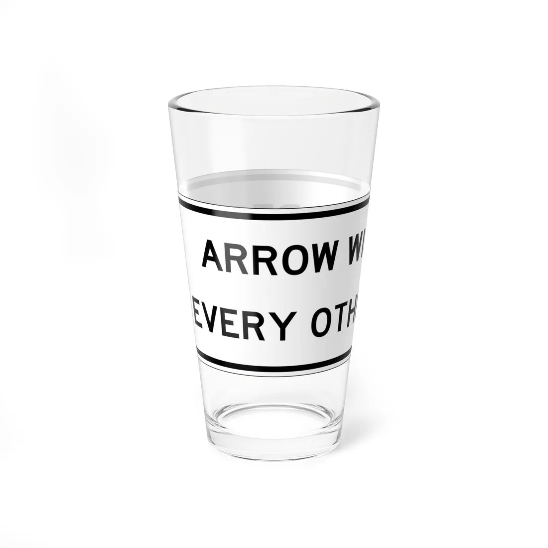 NJ Road sign RNJ10-12A (New Jersey) (Road Sign) Pint Glass 16oz - Go Mug Yourself