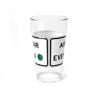 NJ Road sign RNJ10-12A (New Jersey) (Road Sign) Pint Glass 16oz - Go Mug Yourself