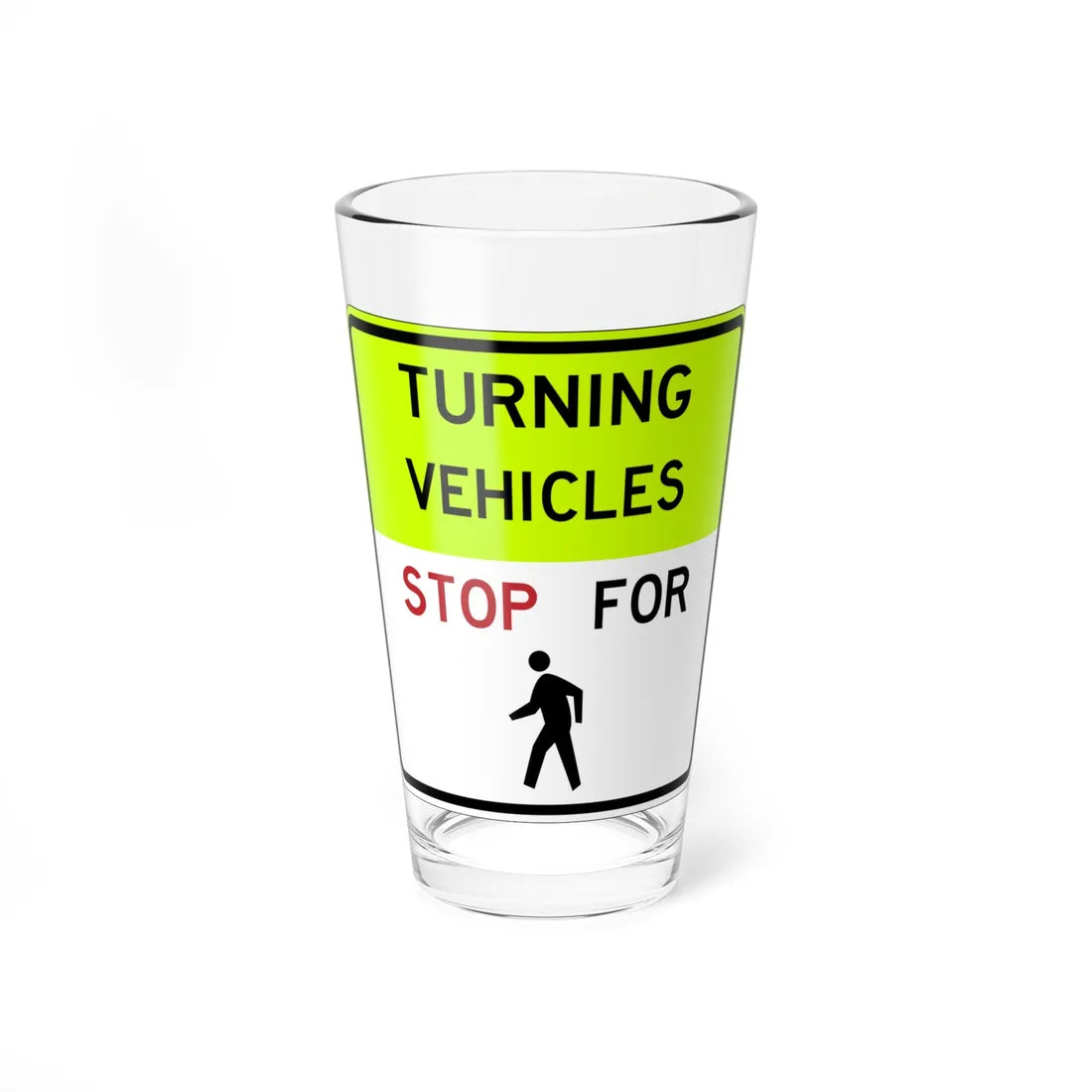 NJ Road sign RNJ10-15S (New Jersey) (Road Sign) Pint Glass 16oz 16oz - Go Mug Yourself