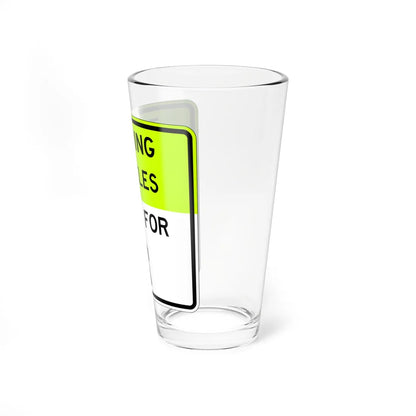 NJ Road sign RNJ10-15S (New Jersey) (Road Sign) Pint Glass 16oz - Go Mug Yourself