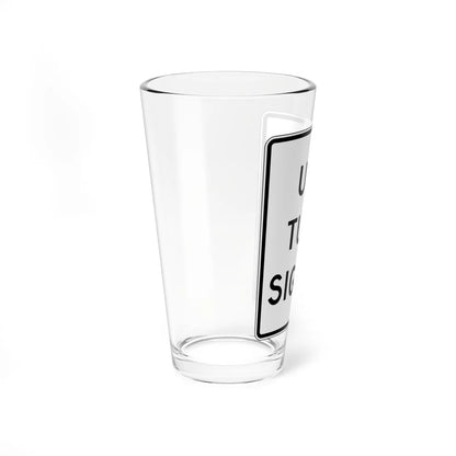 NJ Road sign RNJ33-1 (New Jersey) (Road Sign) Pint Glass 16oz - Go Mug Yourself